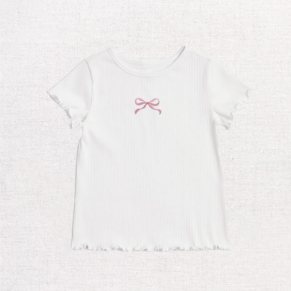 Short Sleeve Bow Shirt