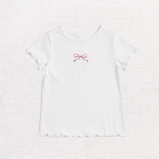 Short Sleeve Bow Shirt