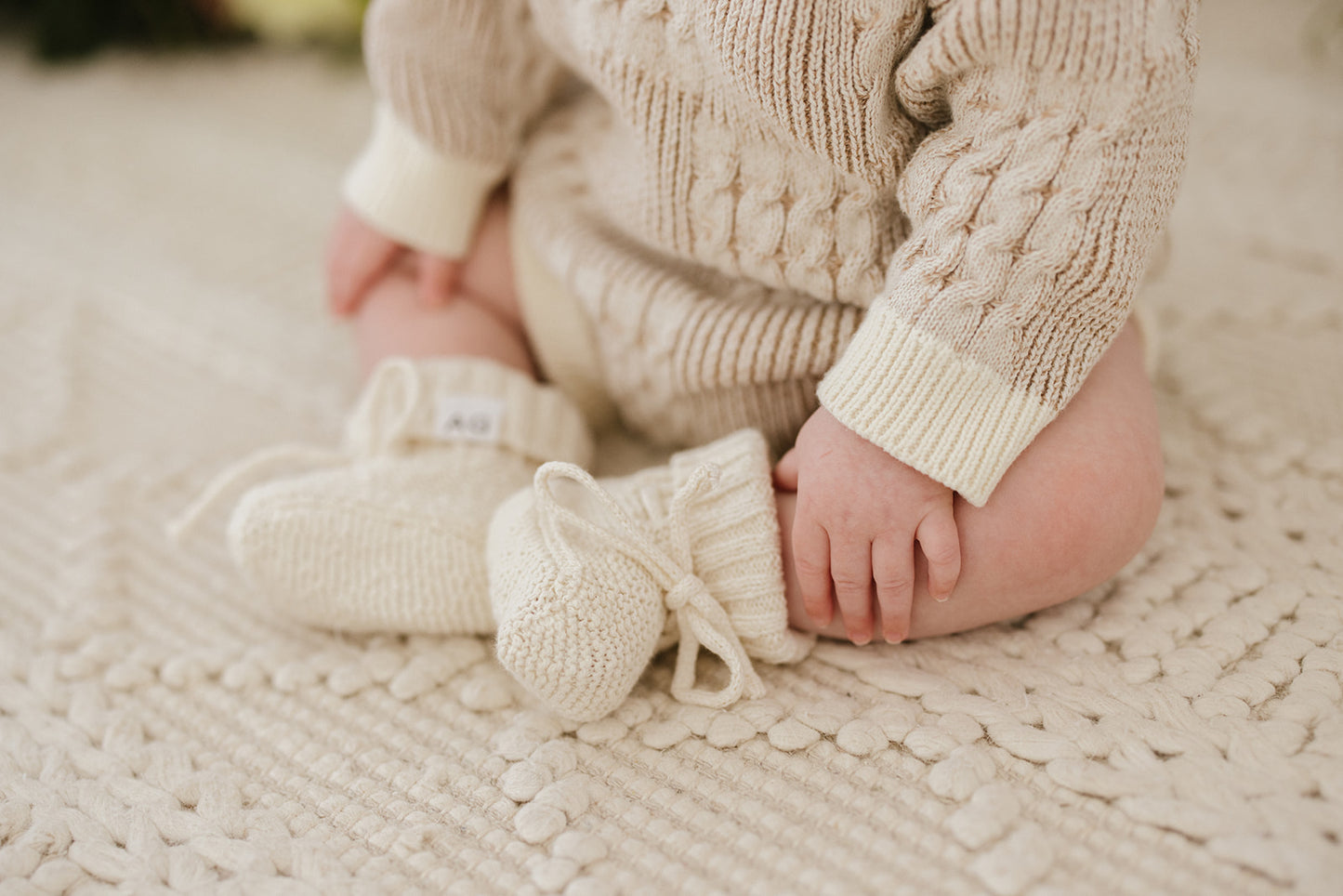 Coconut Knitted Booties