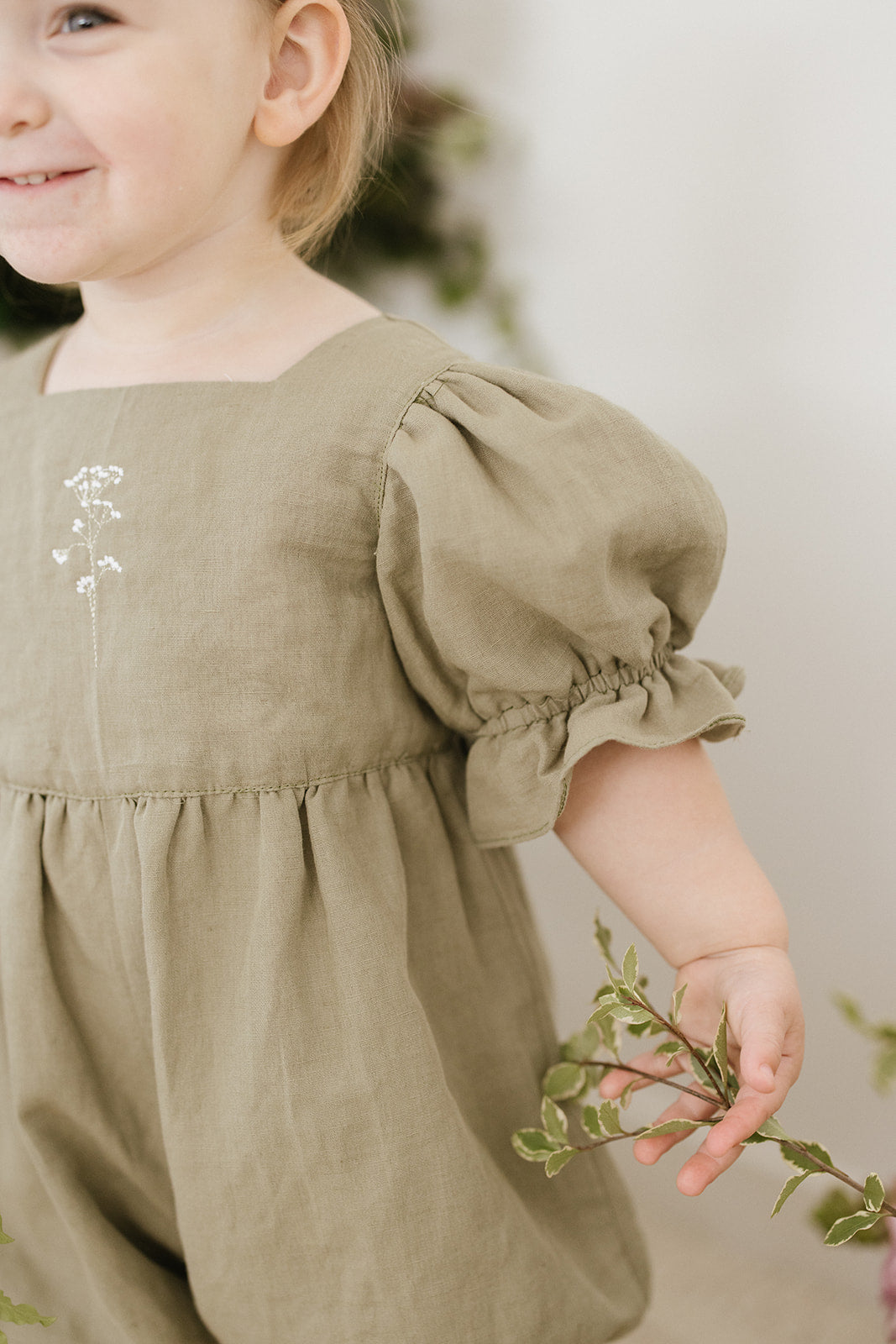 Sage Linen Romper