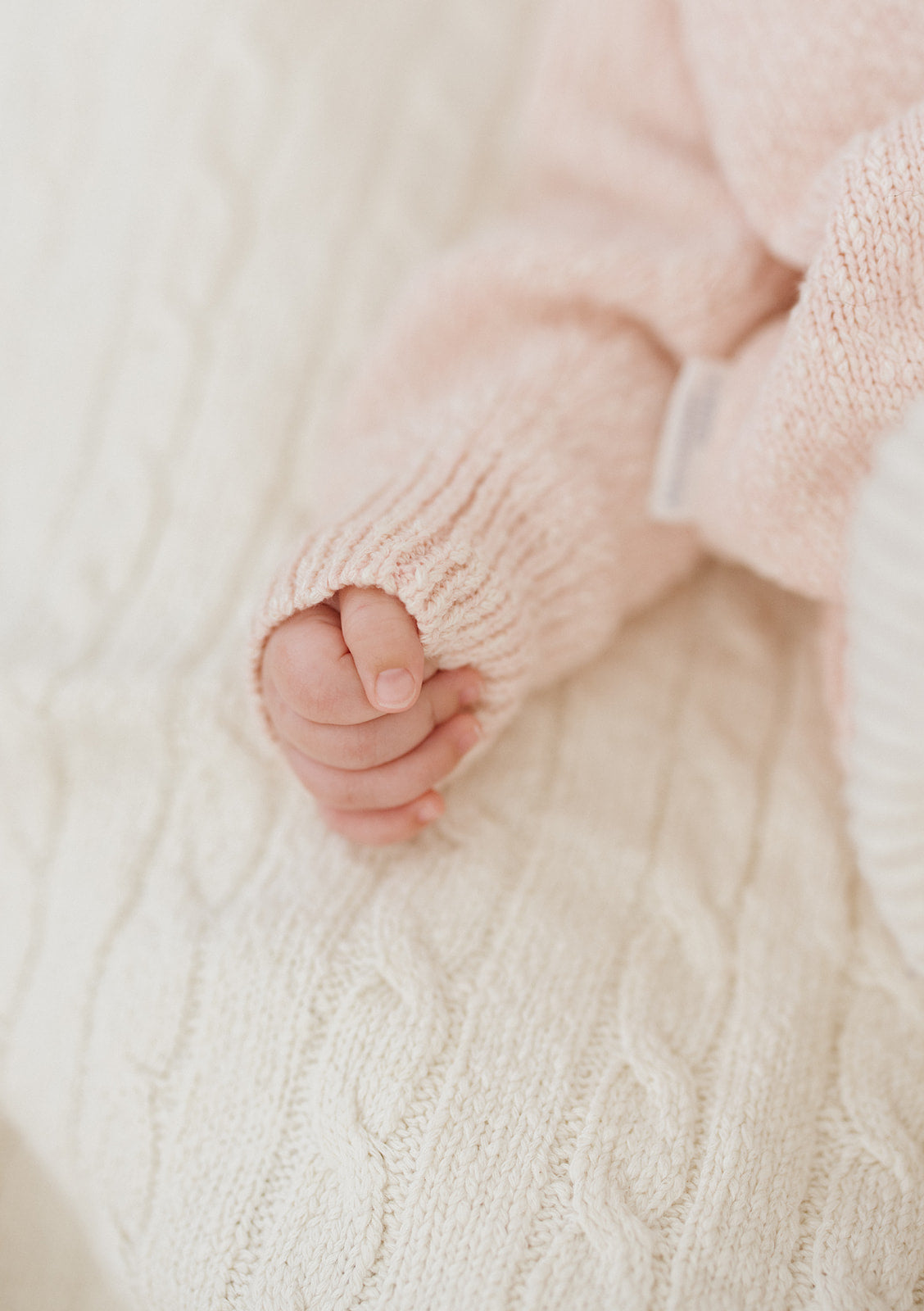 Coconut Textured Knit Blanket