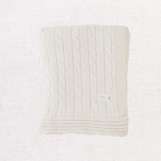 Personalised Embroidered Textured Knit Blanket