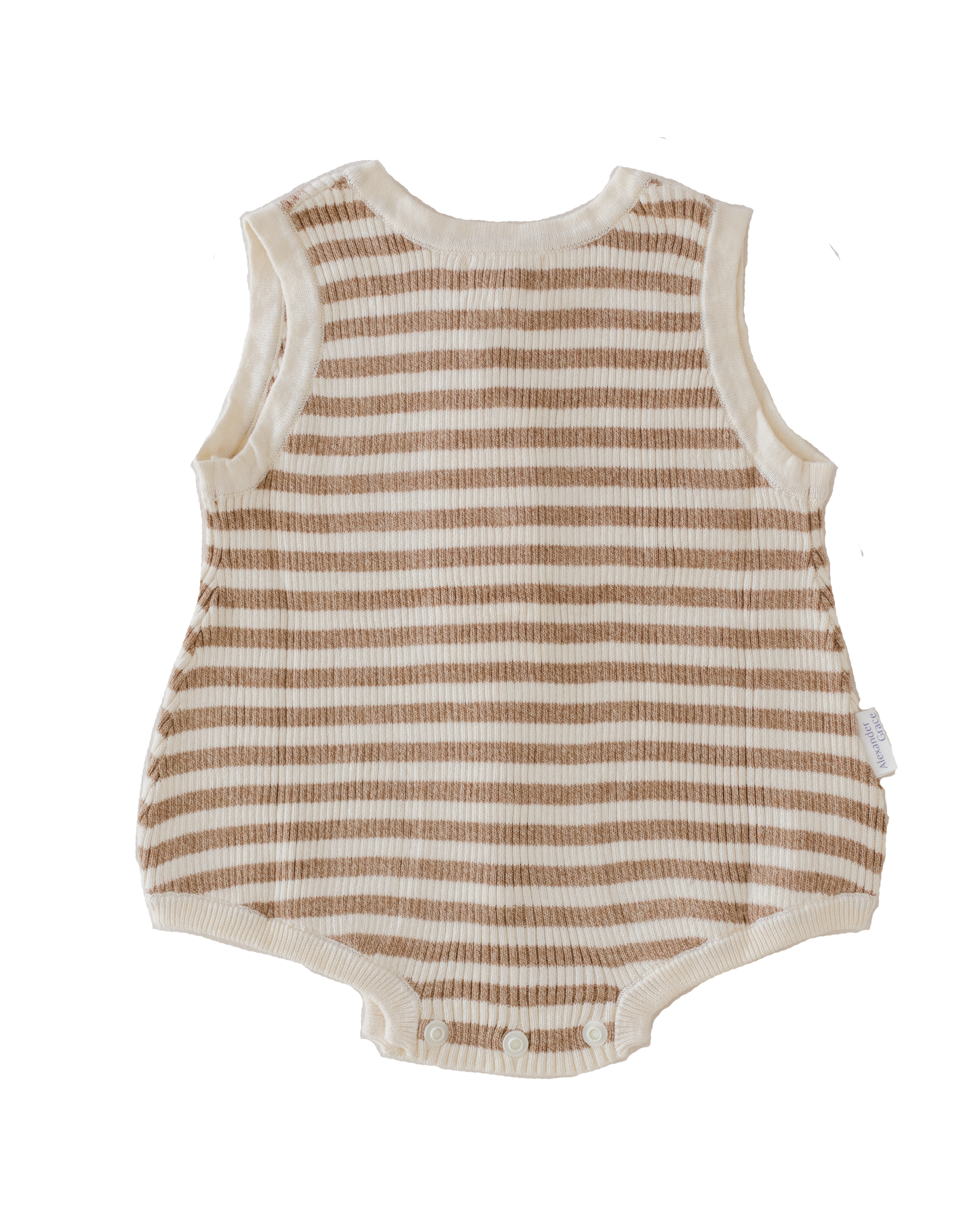 Stripe Ribbed Bubble Romper